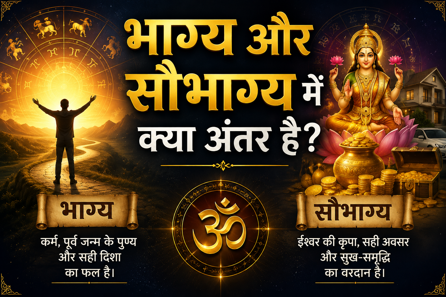 भाग्य और सौभाग्य में क्या अंतर है?